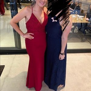 Red bridesmaid dress